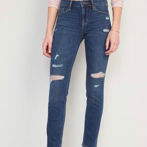 Old Navy Women's Blue Distressed Jeans Straight size 6